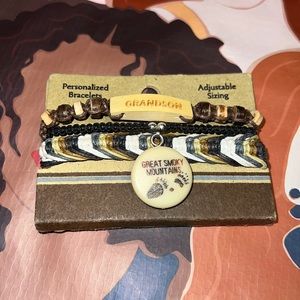 New Great Smoky Mountains “Grandson” Hand-Made Natural Adjustable Bracelet Set